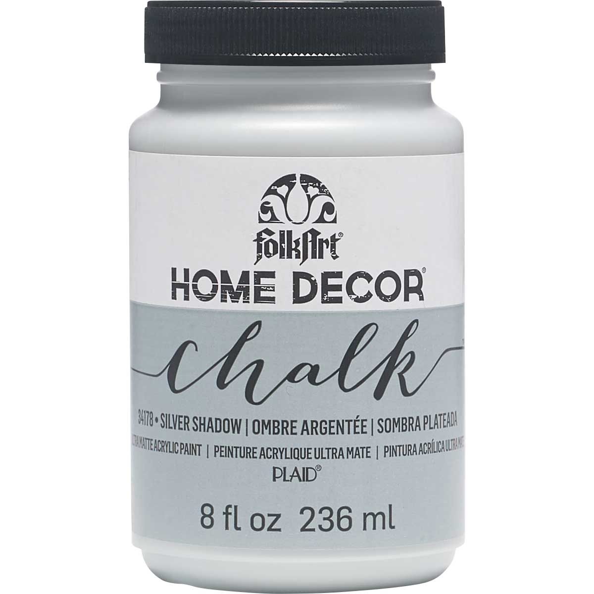 FolkArt Home Decor Chalk Furniture & Craft Paint in Assorted Colors 8 ounce  Clear Wax
