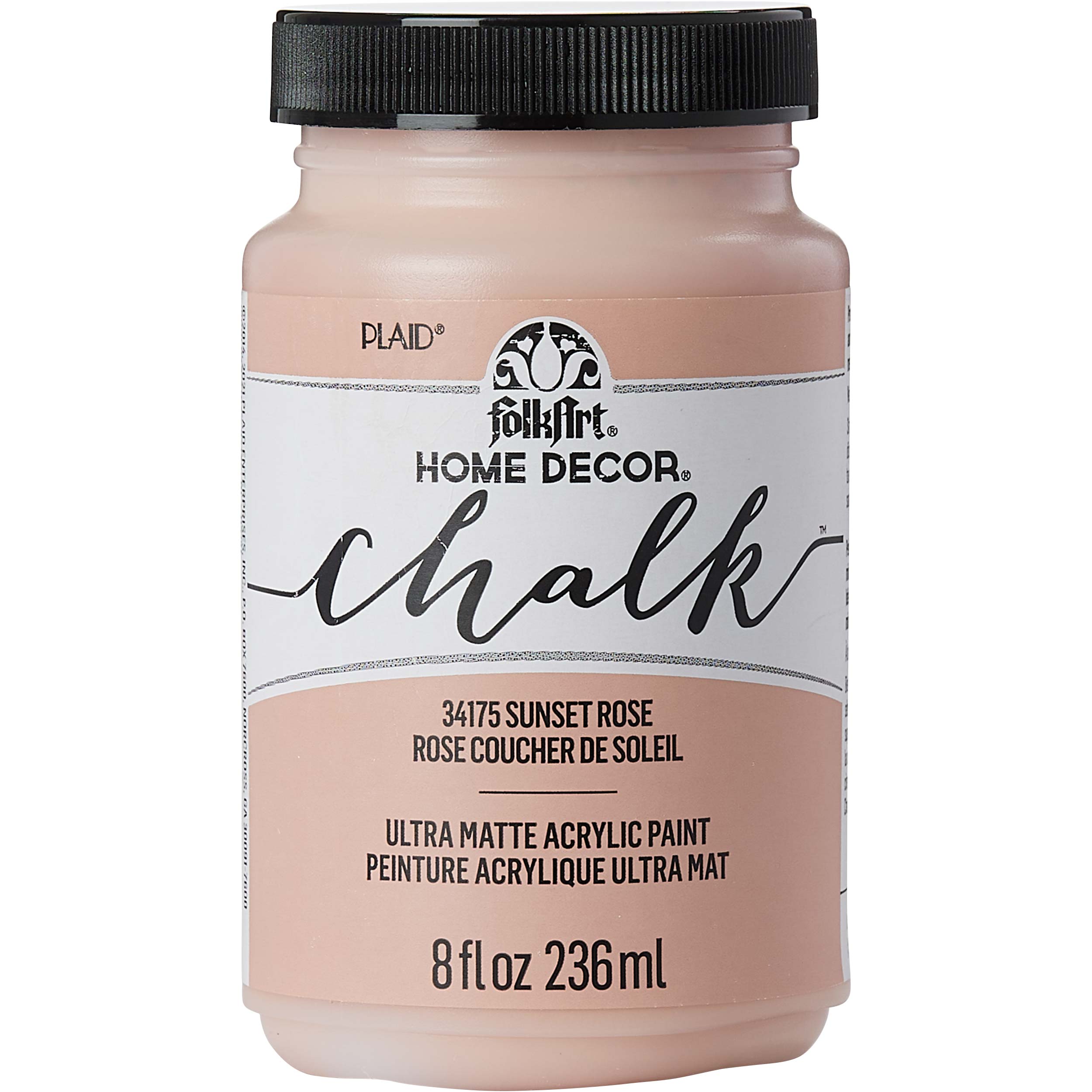  FolkArt Home Decor Ultra Matte Chalk Finish Acrylic Craft Paint  Set Formulated for No-Prep Application, Designed for Beginners and Artists  8 Fl Oz (Pack of 12)