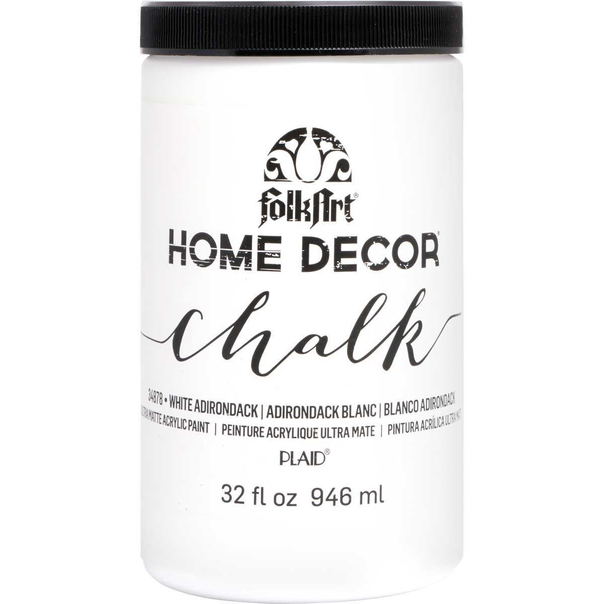 Shop Plaid FolkArt Home Decor Chalk - White Adirondack, 8 oz. - 34150 -  34150