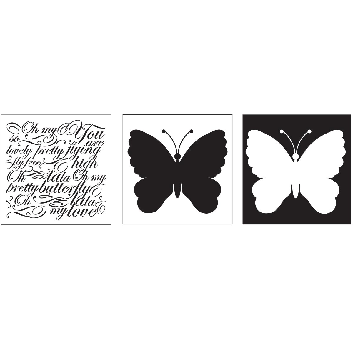 Download Shop Plaid Folkart Layering Stencils Butterfly 13233 13233 Plaid Online