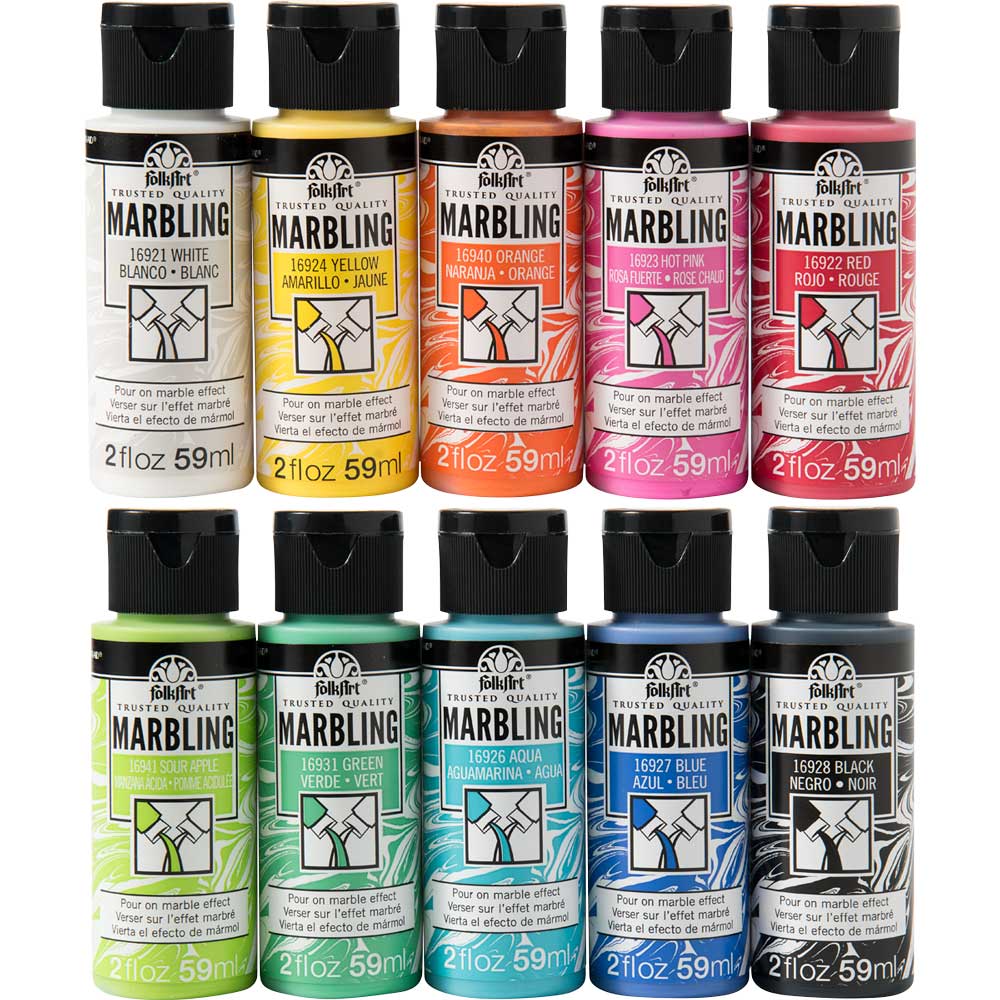 Shop Plaid FolkArt ® Marbling Paint Set, 10 pieces - PROMOFAMP10 -  PROMOFAMP10