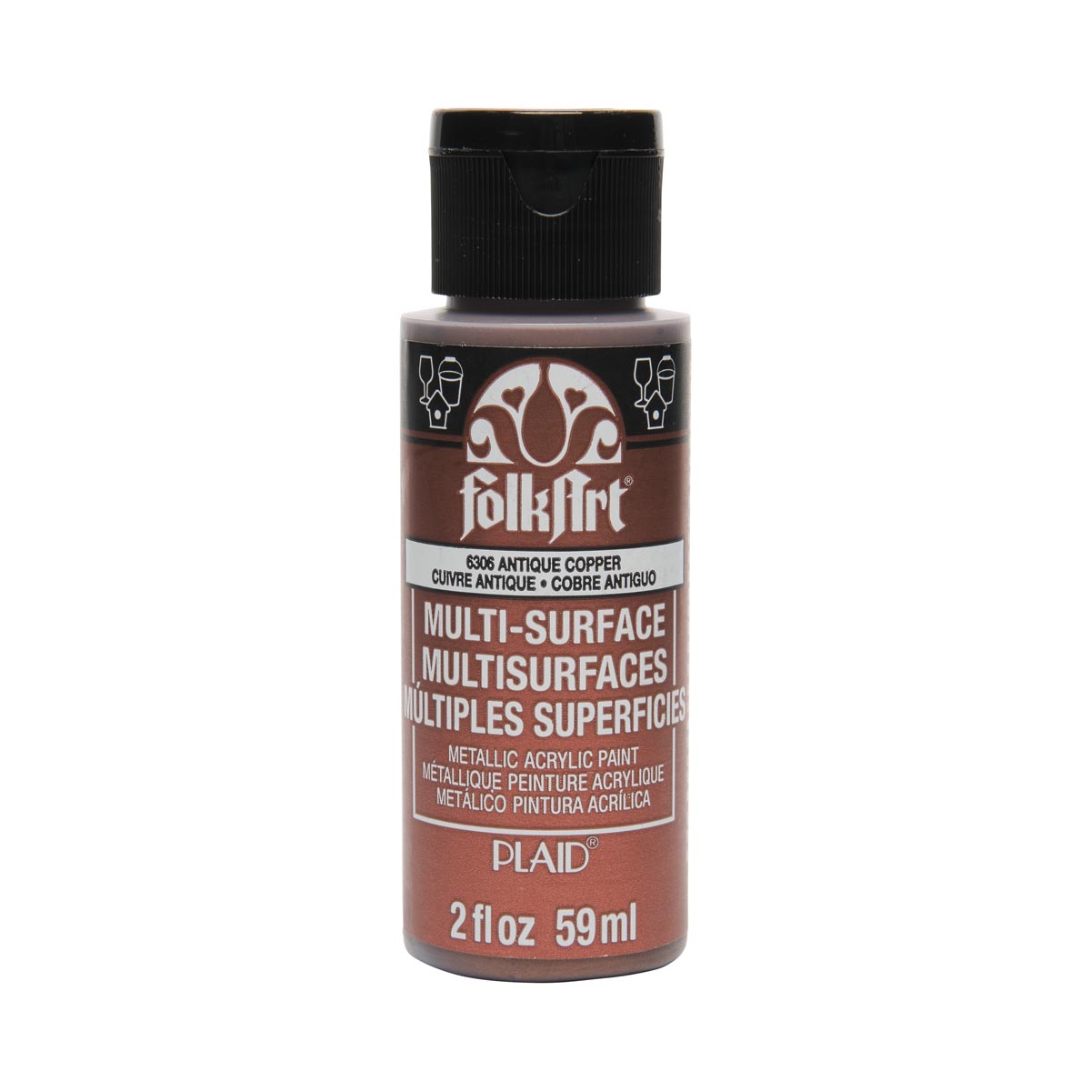 Shop Plaid FolkArt ® Multi-Surface Metallic Acrylic Paints - Antique  Copper, 2 oz. - 6306 - 6306