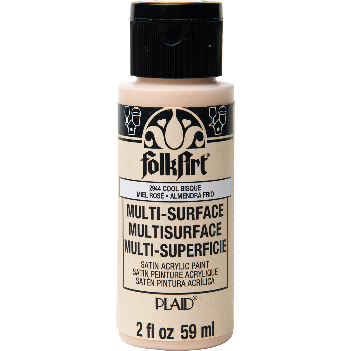 FolkArt Multi-Surface Satin Acrylic Paints - Cool Bisque, 2 oz. - 2944