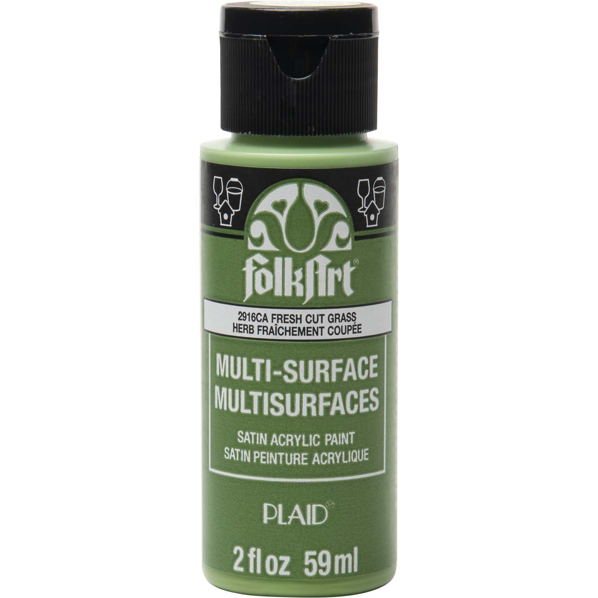 Shop Plaid FolkArt ® Multi-Surface Satin Acrylic Paints - Freshcut Grass, 2  oz. - 2916 - 2916