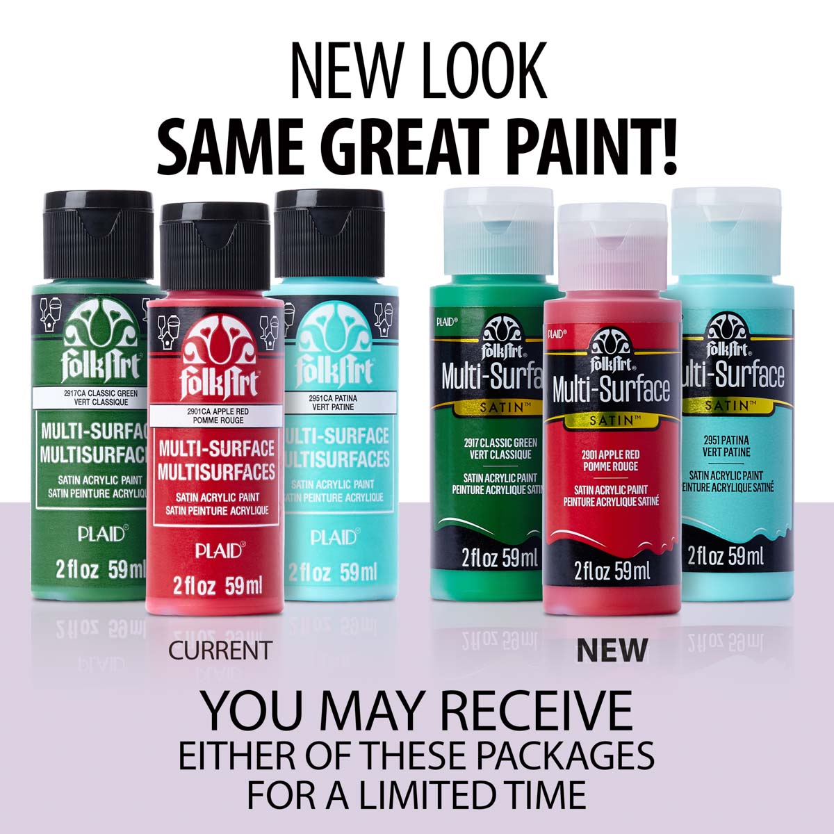 FolkArt ® Multi-Surface Satin Acrylic Paints -Perfect Purple- 2 oz