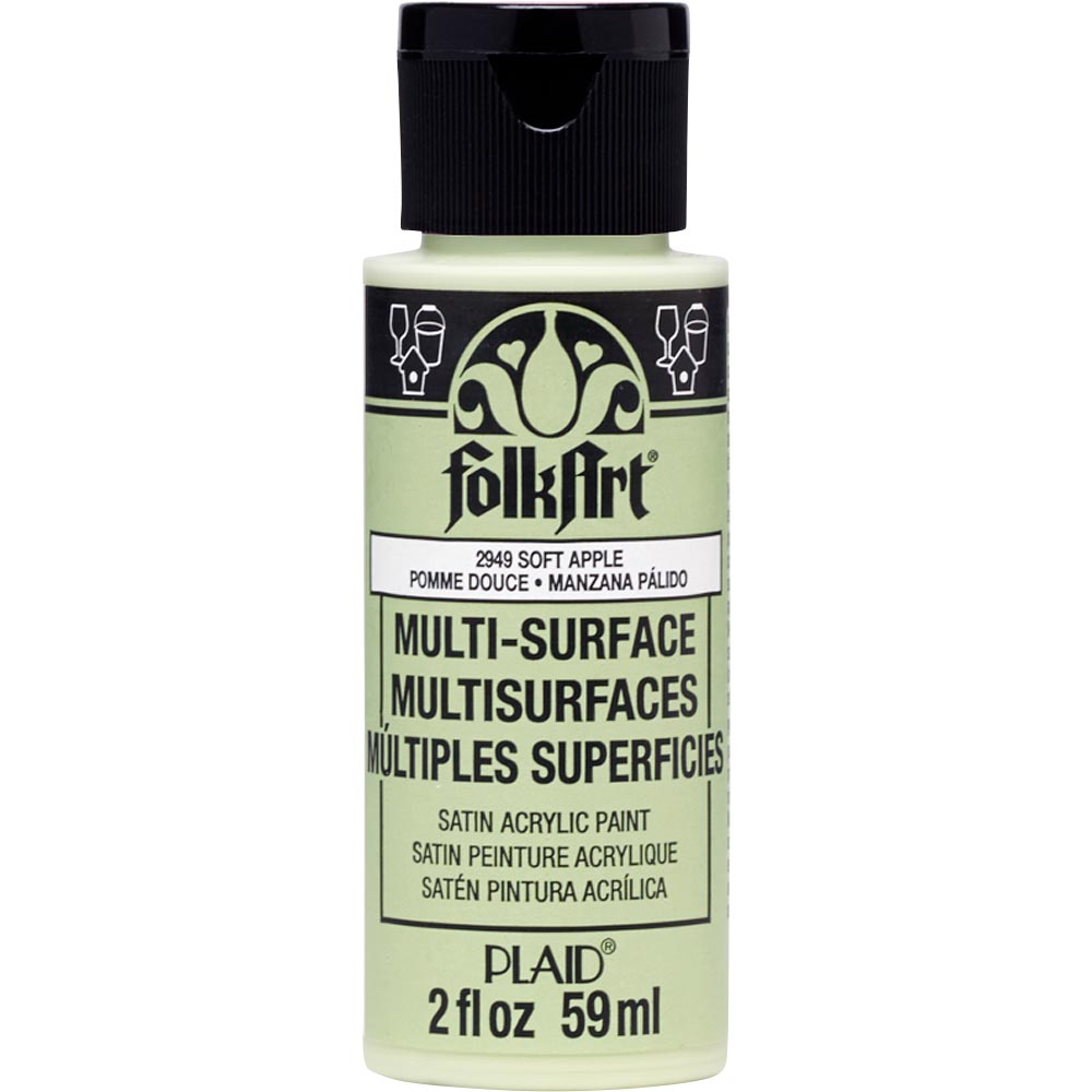 Shop Plaid FolkArt ® Multi-Surface Satin Acrylic Paints - Pure Black, 2 oz.  - 2957 - 2957