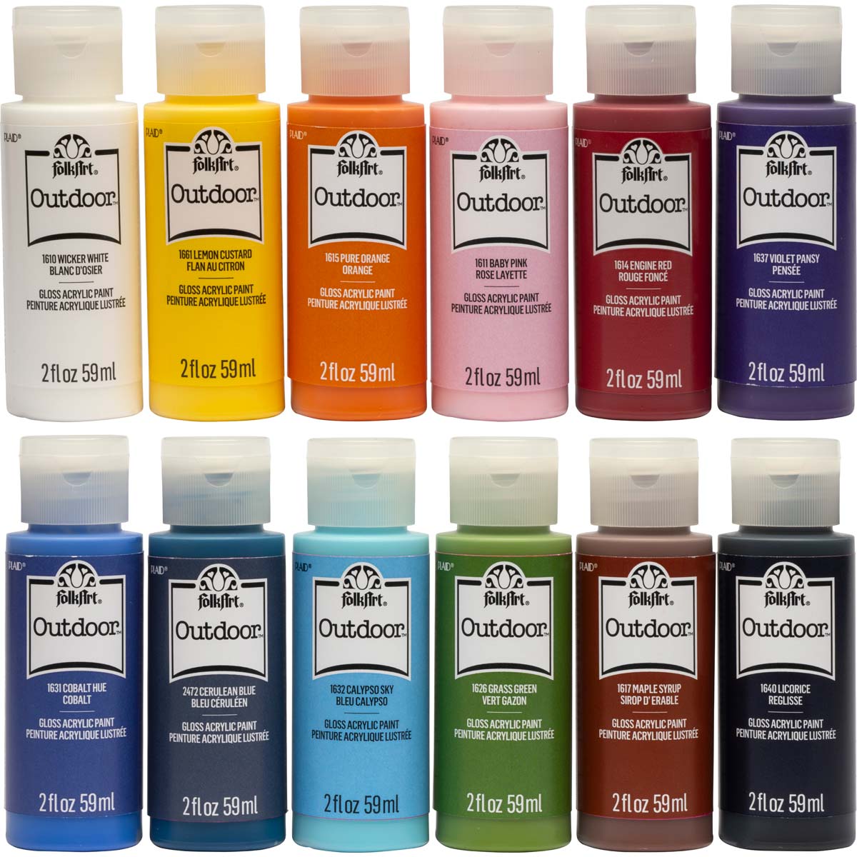 Shop Plaid FolkArt ® Outdoor™ Acrylic Paint 12 Color Set
