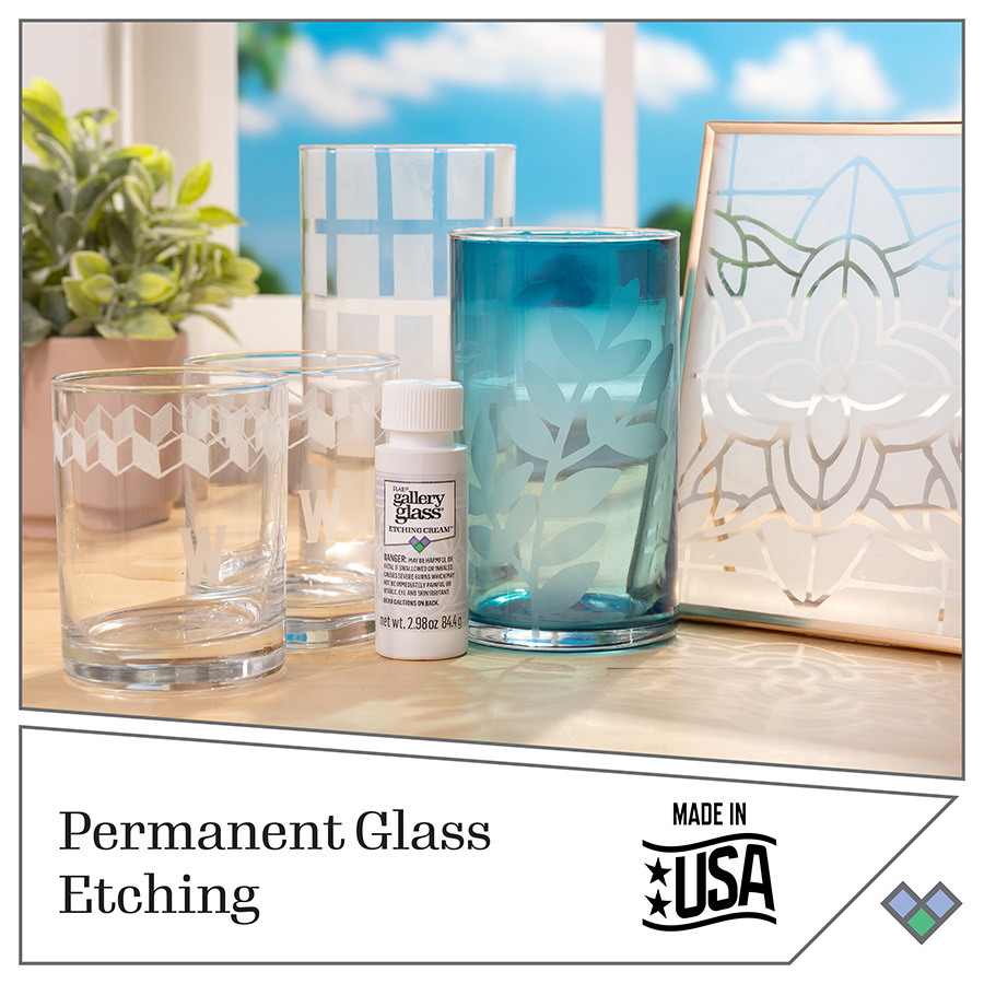 Shop Plaid Gallery Glass ® Etching Cream Paint, 2.98 oz. - 25349 - 25349E