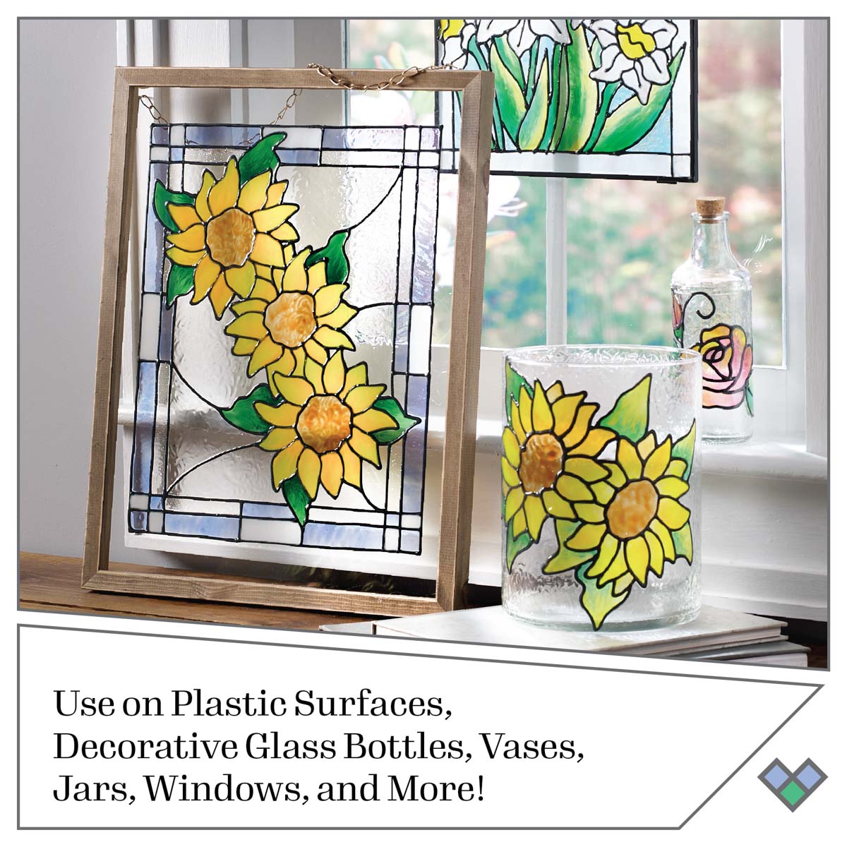2 PackInstant Lead leaves Plaid Gallery Glass 16683 Stained Glass