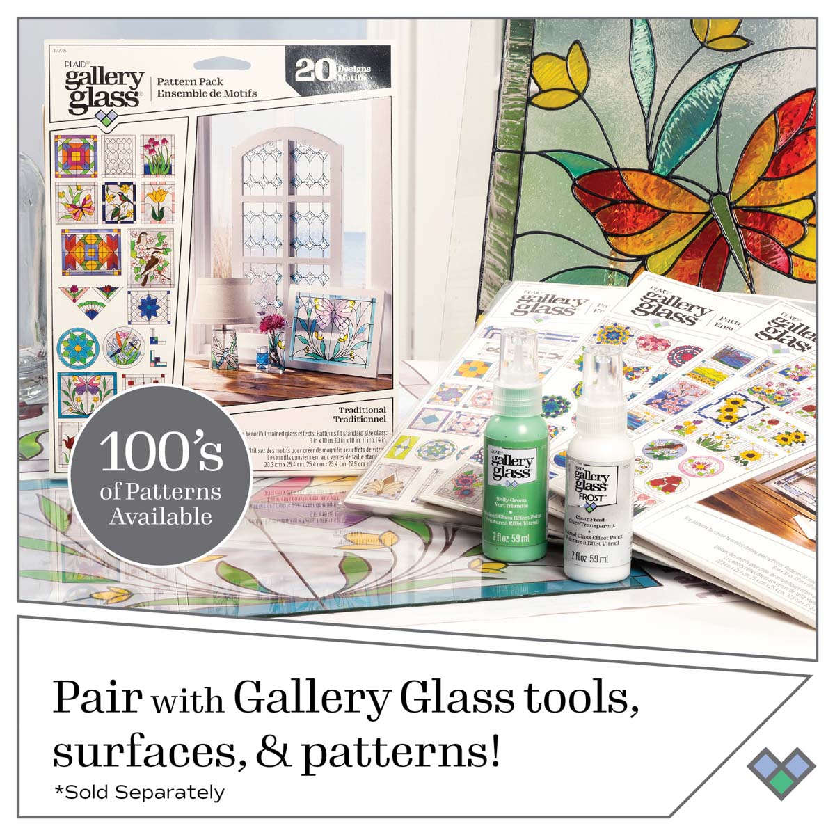 Plaid Crafts - Gallery Glass Stained Glass Effect Paint is the affordable  way to create beautiful & realistic stained glass art. Simply outline with  Liquid Leading, let it dry overnight, and then