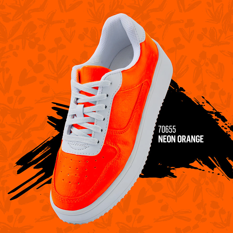 Crazy Colors Neon Orange Premium Acrylic Leather and Shoe Paint, 2