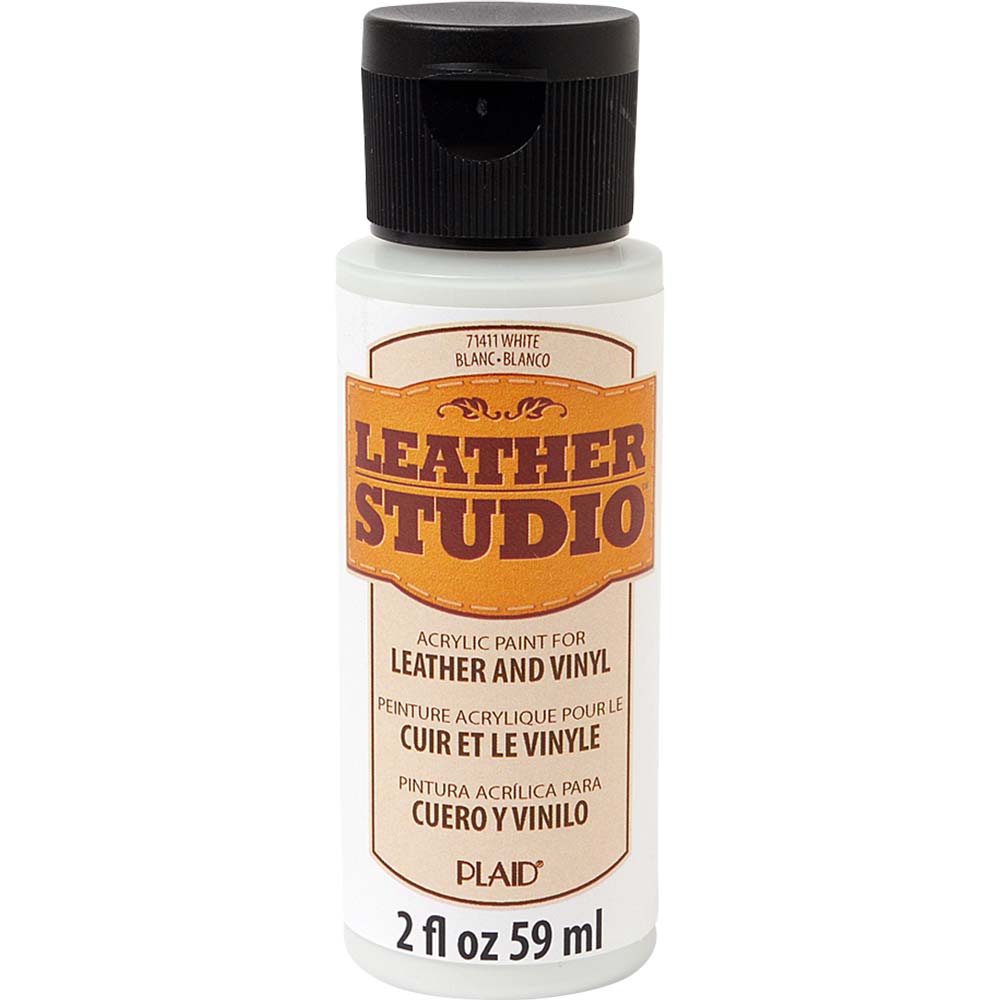 Shop Plaid Leather Studio™ Leather & Vinyl Paint Colors - White, 2