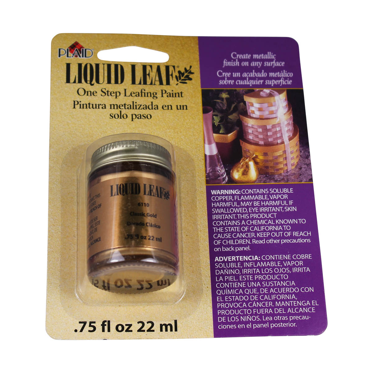 Create Stunning Gold Accents with Plaid Liquid Leaf Paint