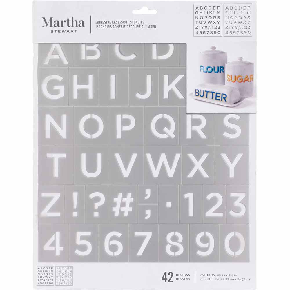 Martha Stewart Adhesive Stencils 2 Sheets/Pkg-Holiday Icons II 5.75X7.75 46 Designs 