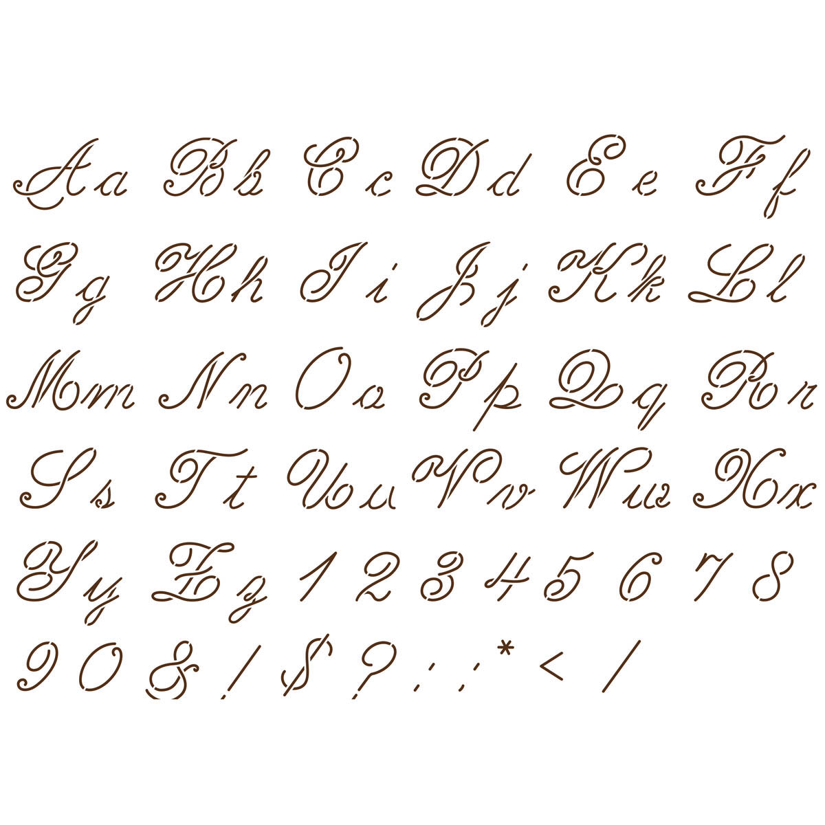 Shop Plaid Martha Stewart® Script Alphabet Paper Stencils 32985