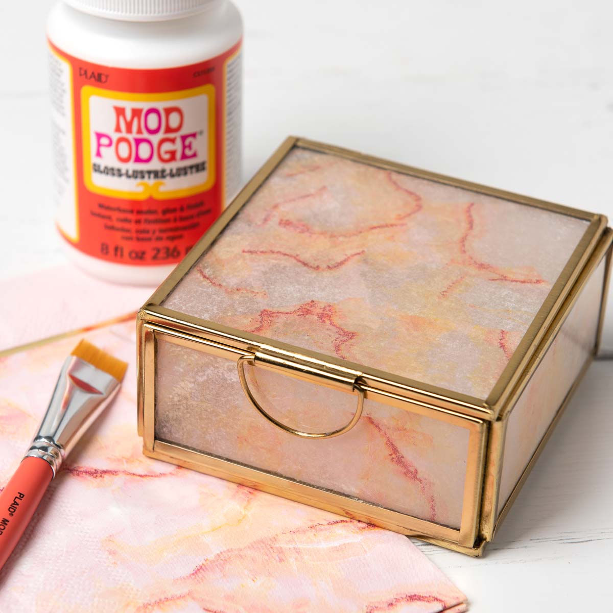 Clear gesso is a game changer! Shiny mod Podge who??