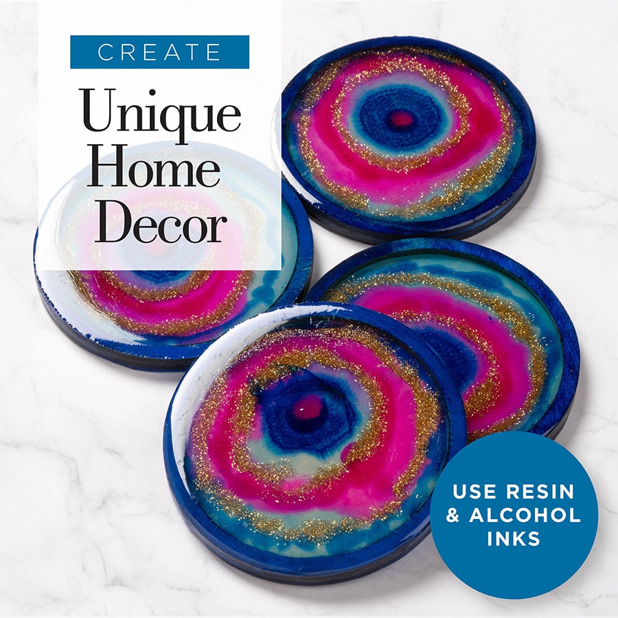 DIY Glitter Resin Coasters  Get ready to explore Mod Podge Resin