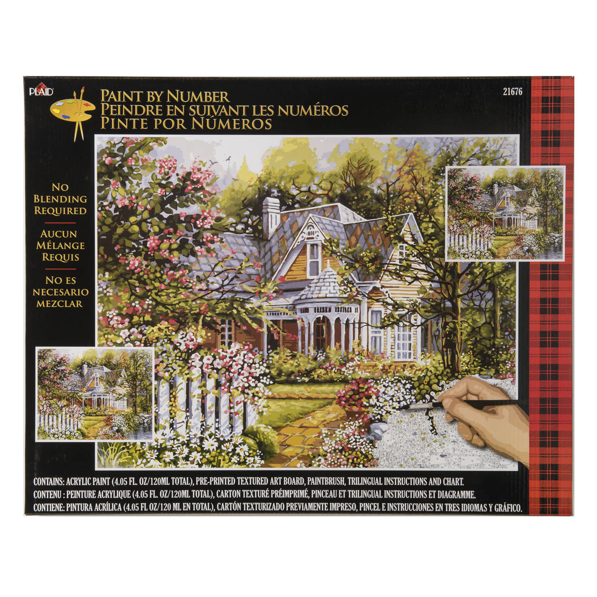 Plaid Creates Paint by Number Kit 21676 Victorian Garden 16 by 20-Inch