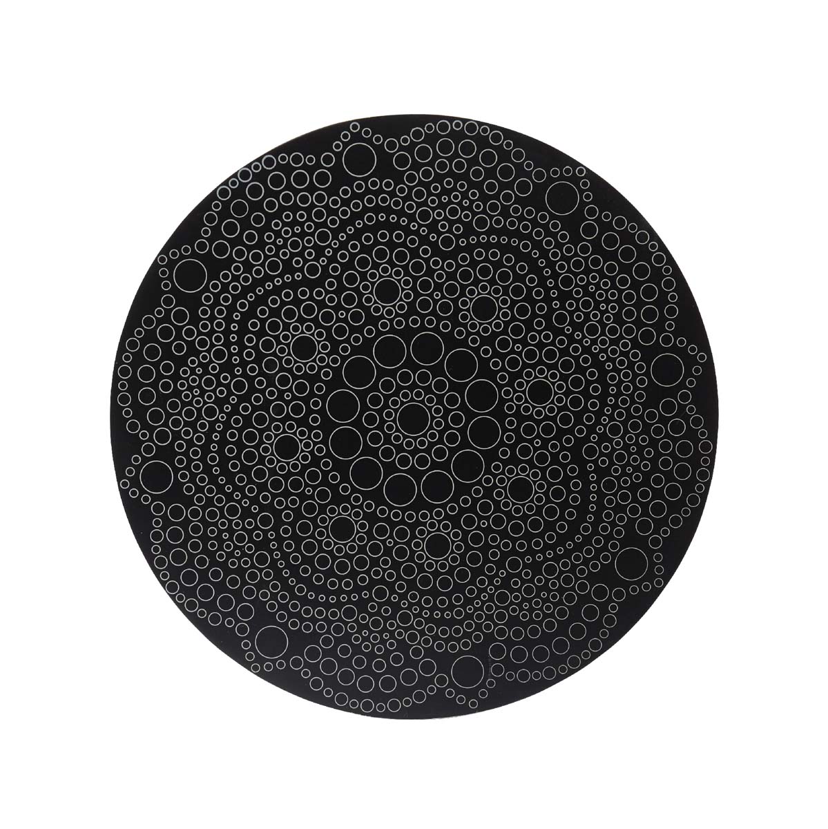 Large Mandala On 12 Inch Round Wooden Board - Slice of Light - Marketspread
