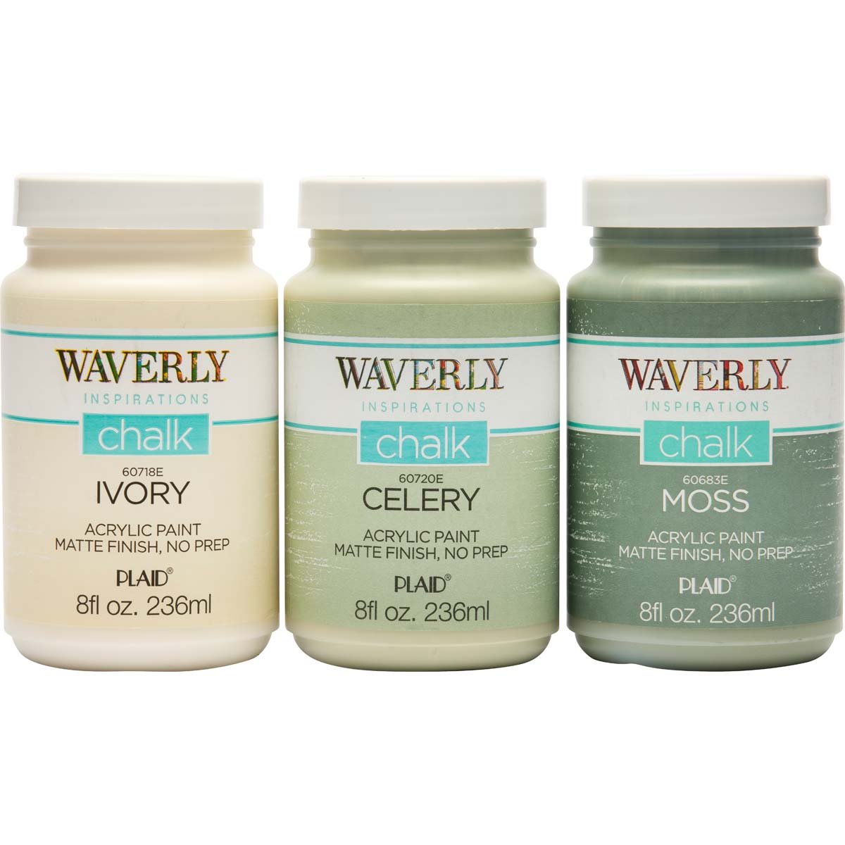 Waverly Inspirations Acrylic Chalk Paint Kit, Silver Lining, Set of 3, 8 fl  oz Each 