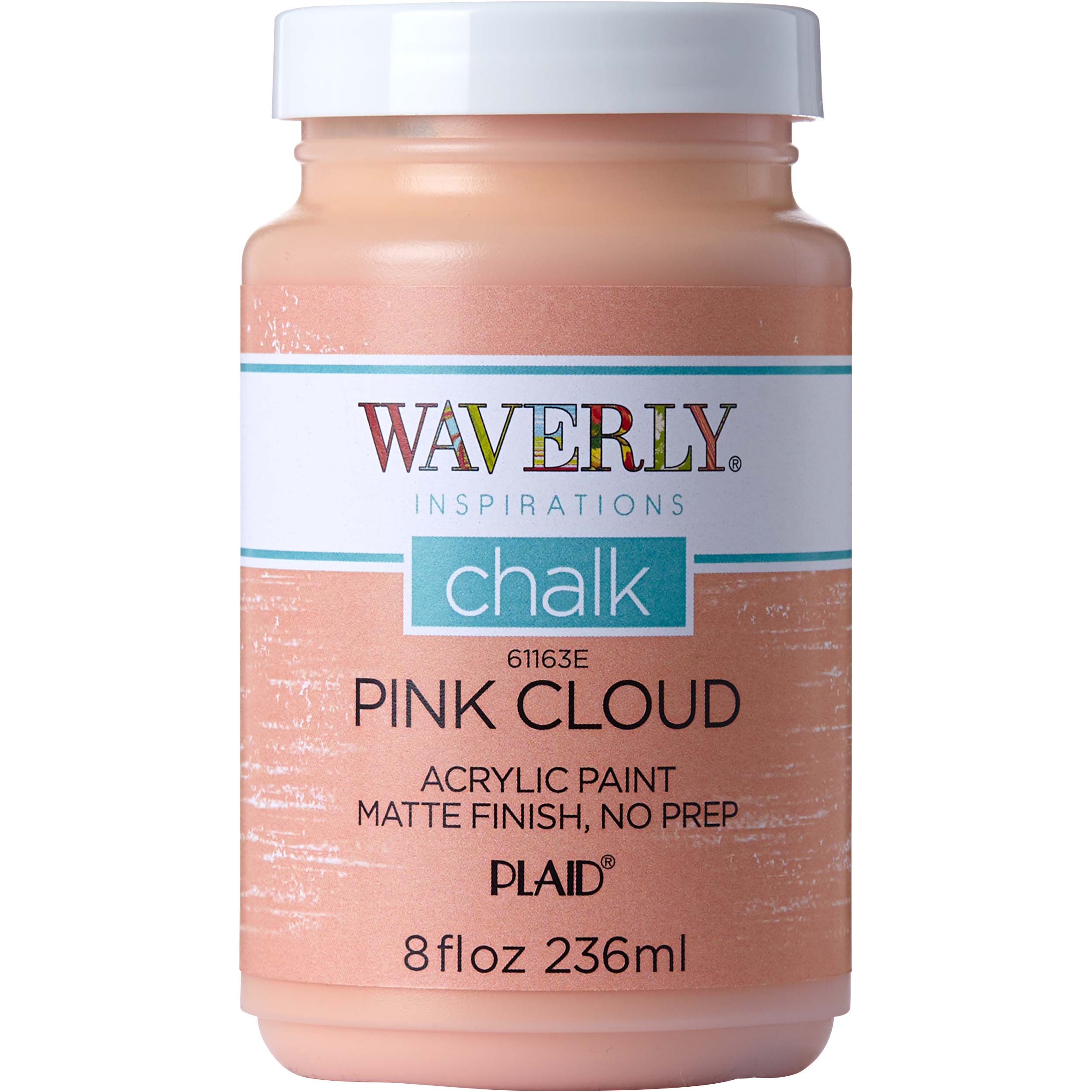 Shop Plaid Waverly ® Inspirations Chalk Finish Acrylic Paint - Pink Cloud,  8 oz. - 61163E - 61163E