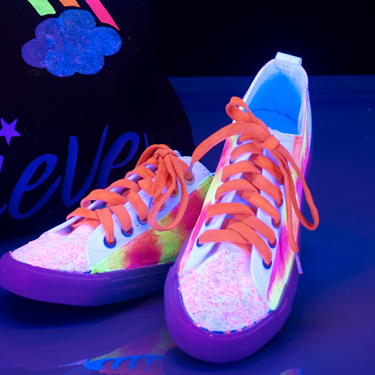 GlowintheDark Canvas Shoes Project Plaid Online