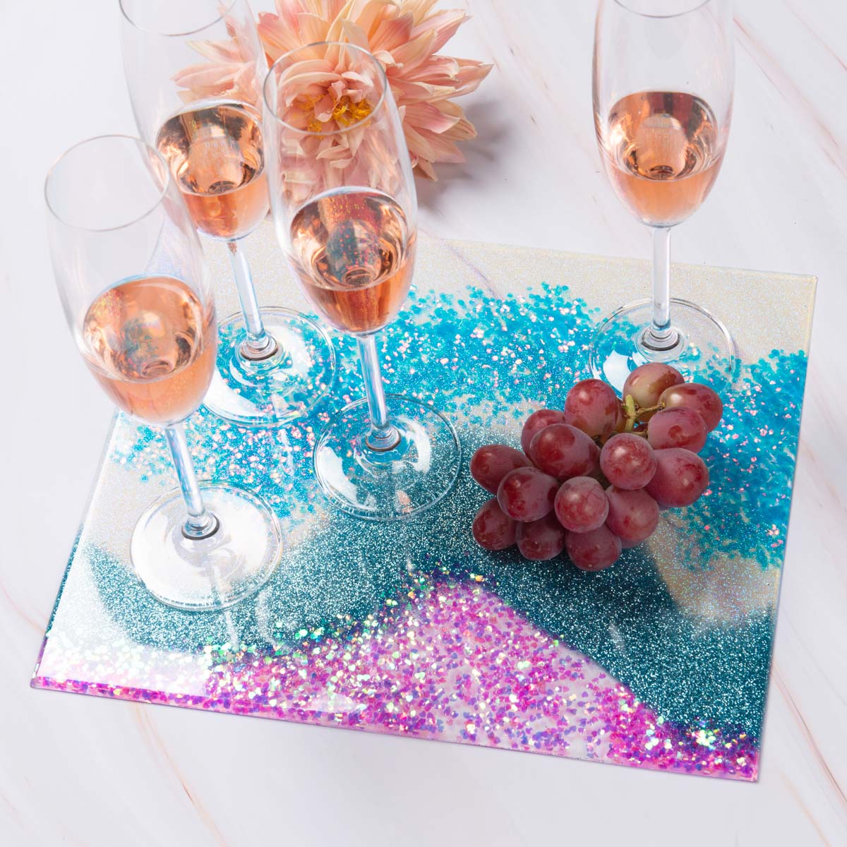 Glitter Poured Tray - Project