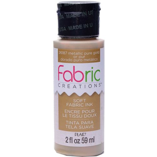 Fabric Creations™ Soft Fabric Inks - Metallic Gold, 2 oz. - 26187