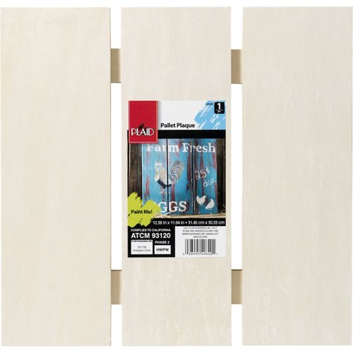 Plaid ® Wood Surfaces - Pallet Plaque, 12" x 12" - 40620E