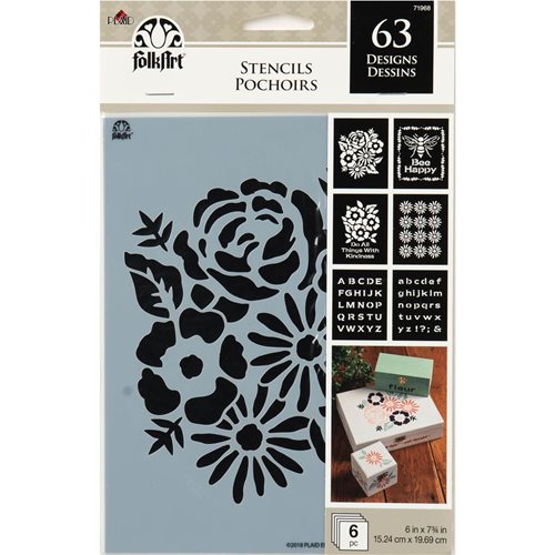 FolkArt ® Craft Stencils - Value Packs - Floral Tradition - 71968