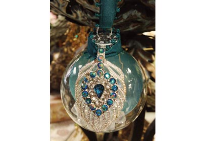 Sparkling Peacock Ornament