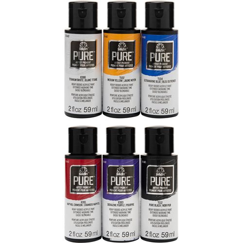 FolkArt ® Pure™ Artist Pigment Paints Sets - 6 Color Set - PROMOFAPAP1
