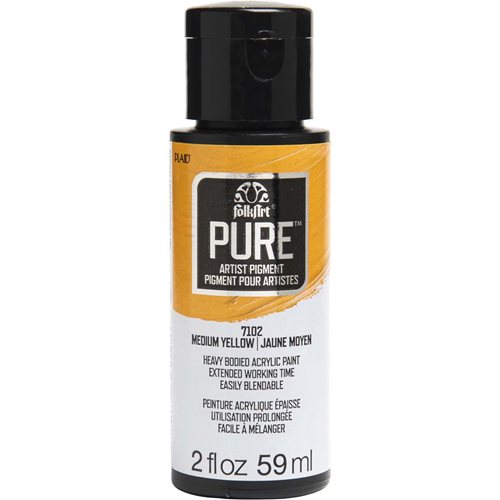 FolkArt ® Pure™ Artist Pigment - Medium Yellow, 2 oz. - 7102