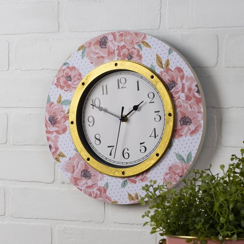 Upcycled Floral Clock
