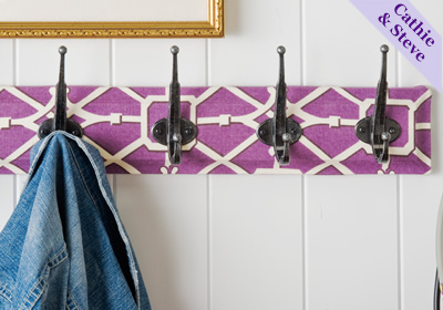 Fabric Covered Accessory Hooks