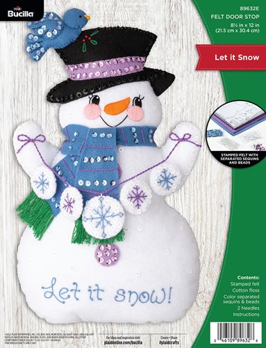 Bucilla ® Seasonal - Felt - Home Decor - Door Stopper - Let it Snow - 89632E