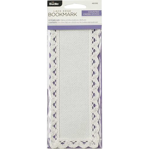 Bucilla ® Ready to Stitch™ Blanks - Lace Edge Bookmark, 1-3/4" x 6-1/2" - 49035E