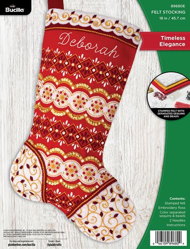 Bucilla ® Seasonal - Felt - Stocking Kits - Timeless Elegance - 89680E