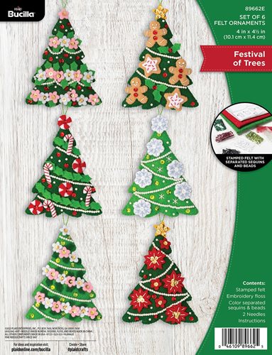 Bucilla ® Seasonal - Felt - Ornament Kits - Festival of Trees - 89662E
