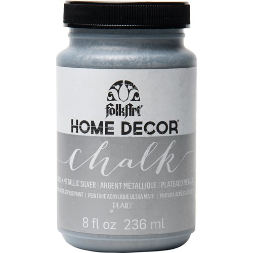 FolkArt Home Decor Chalk - Metallic Silver, 8 oz. - 34805