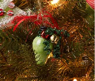Wooden Christmas String Light Ornament