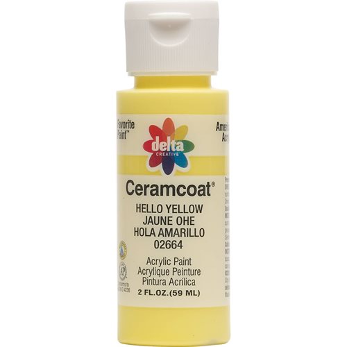 Delta Ceramcoat Acrylic Paint - Hello Yellow, 2 oz. - 026640202W