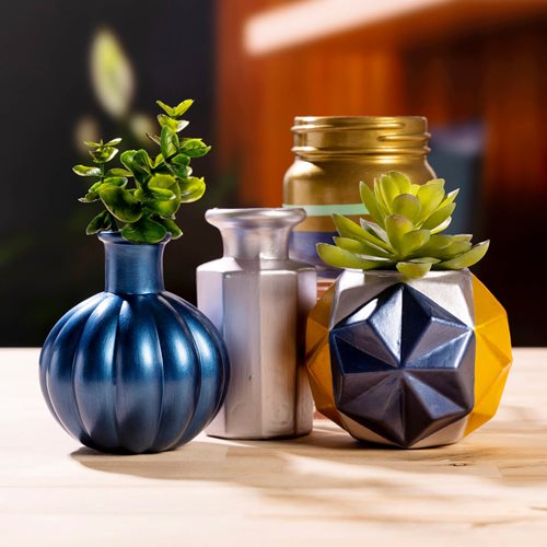 Small Metallic Vases
