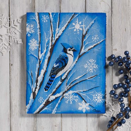 Blue Jay Painting - Online Acrylic Tutorial For Beginners