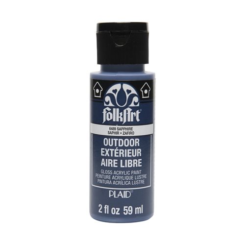 FolkArt ® Outdoor™ Acrylic Colors - Sapphire, 2 oz. - 6489