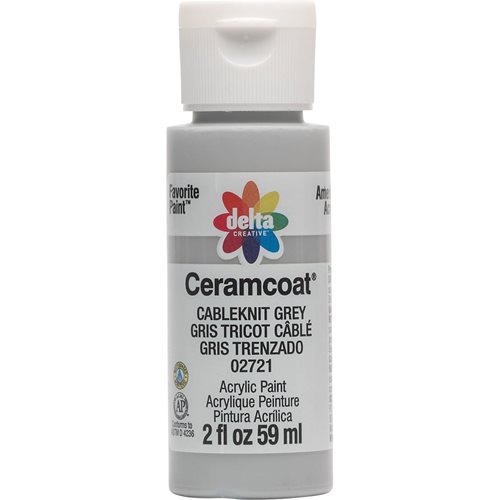 Delta Ceramcoat Acrylic Paint - Cableknit Gray, 2 oz. - 02721