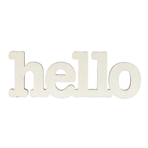 Plaid ® Wood Surfaces - Laser Cut Word - Hello 7" - 56864
