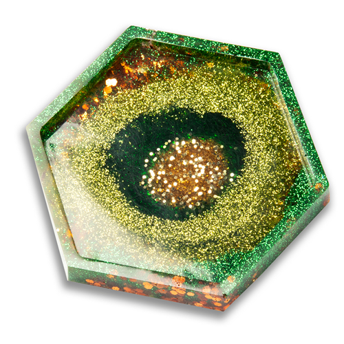Mod Podge Resin Emerald Green Coasters