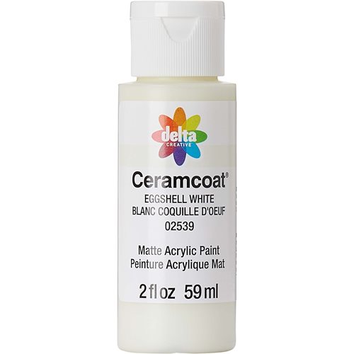 Delta Ceramcoat Acrylic Paint - Eggshell White, 2 oz. - 025390202W