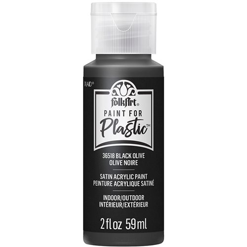 FolkArt ® Paint For Plastic™ - Black Olive, 2oz. - 36518